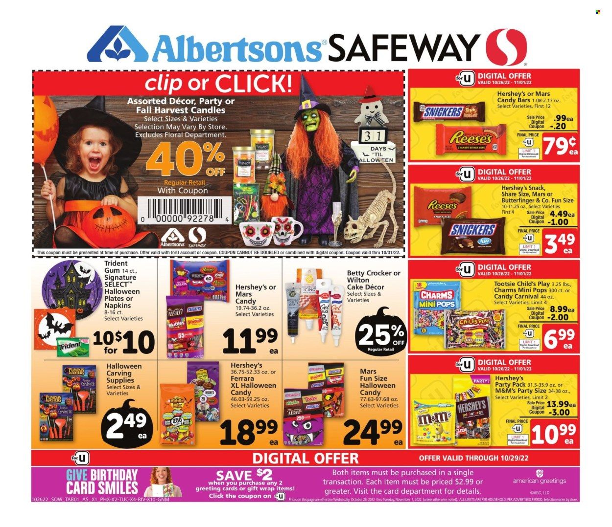 Albertsons (AZ) Weekly Ad Flyer Specials October 26 to November 1, 2022