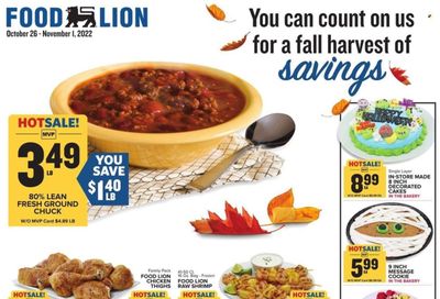 Food Lion (SC) Weekly Ad Flyer Specials October 26 to November 1, 2022