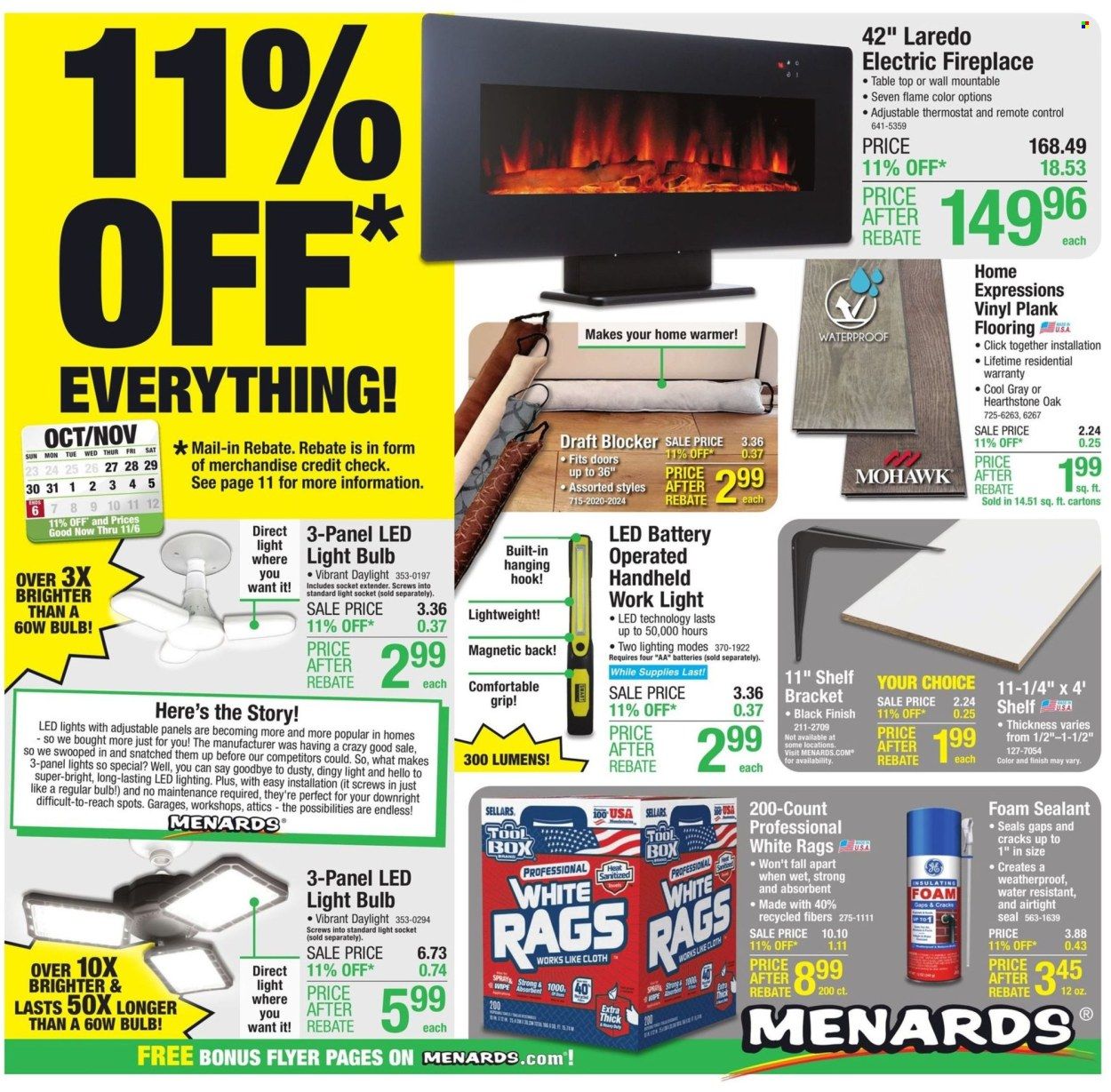 Menards Weekly Ad Flyer Specials October 27 to November 6, 2022