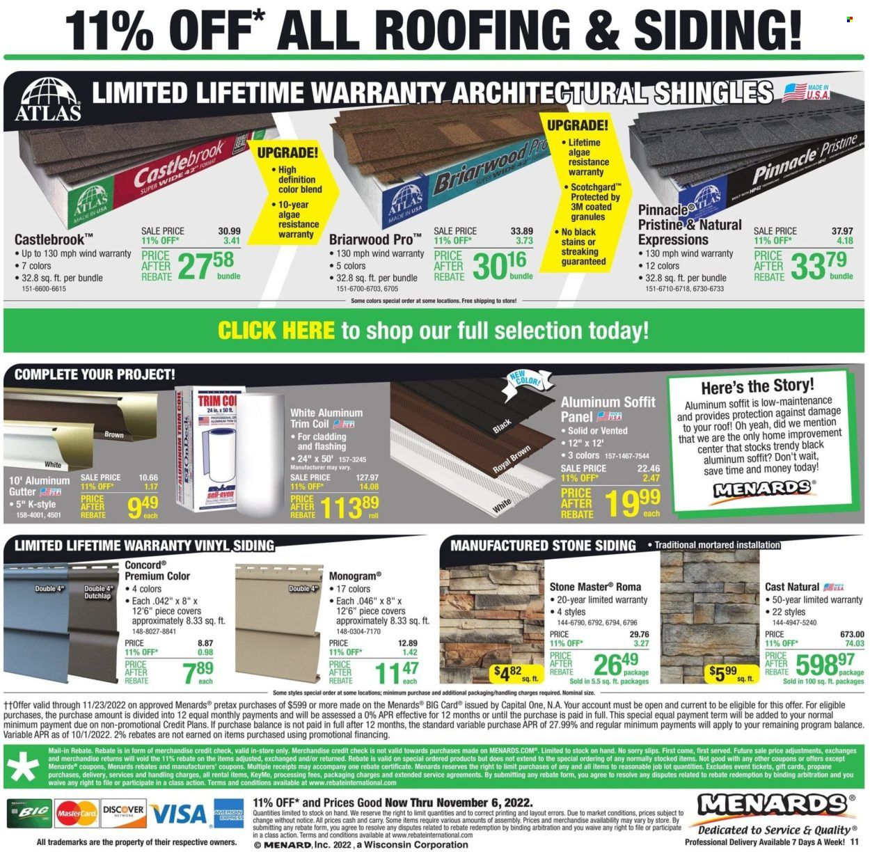 Menards Weekly Ad Flyer Specials October 27 to November 6, 2022