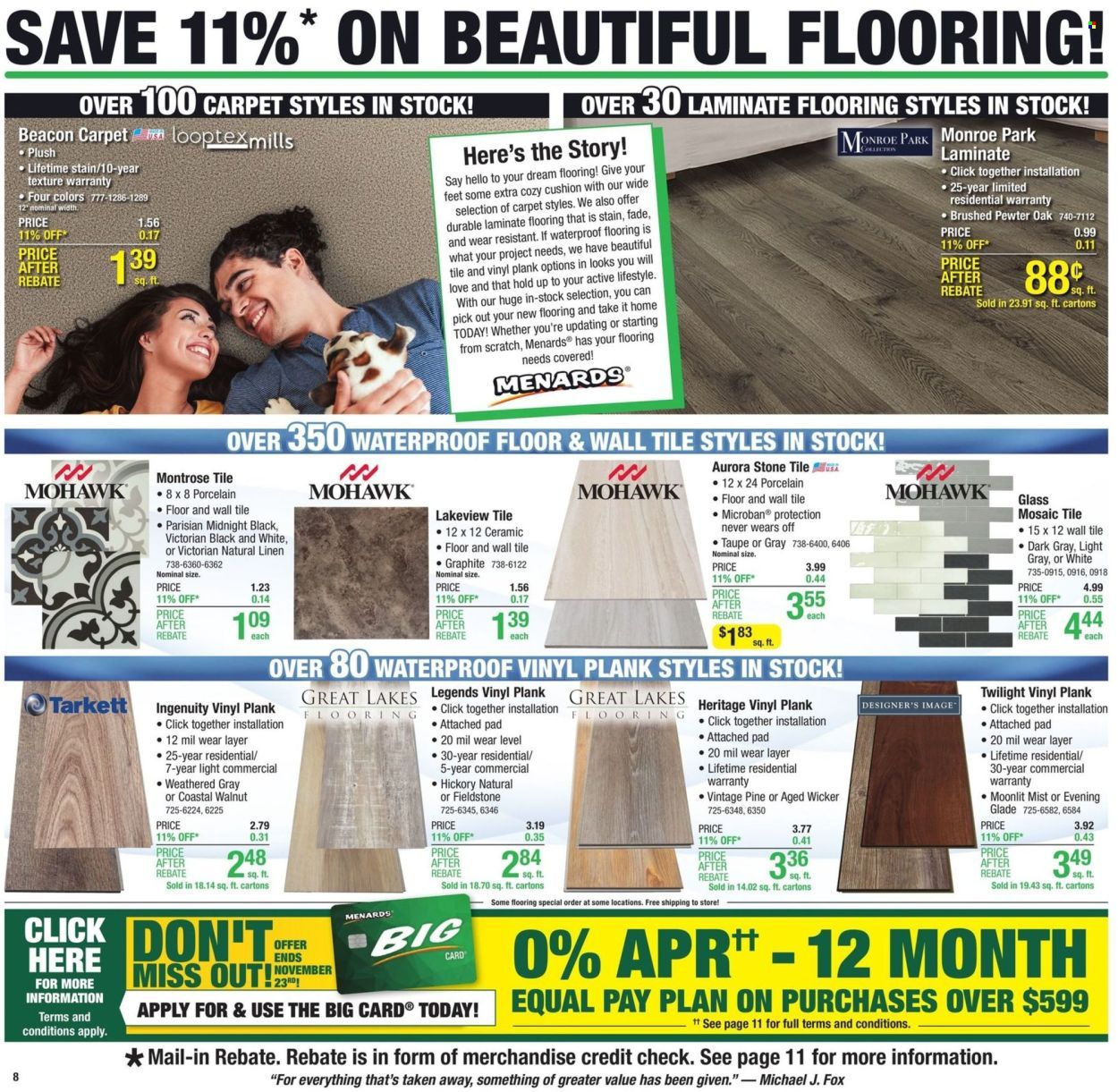 Menards Weekly Ad Flyer Specials October 27 to November 6, 2022