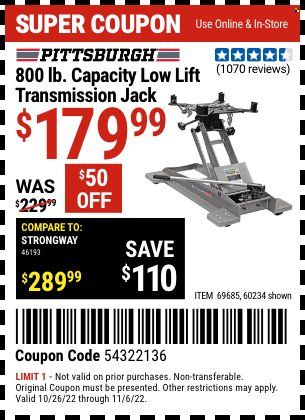 Harbor Freight Weekly Ad Flyer Specials October 26 to November 6, 2022