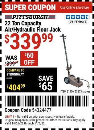 Harbor Freight Weekly Ad Flyer Specials October 26 to November 6, 2022
