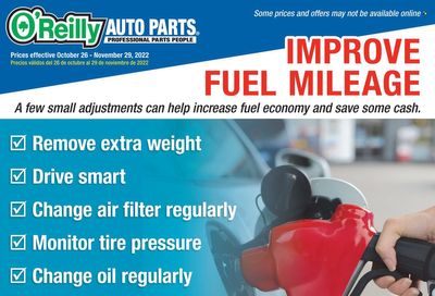 O'Reilly Auto Parts Weekly Ad Flyer Specials October 26 to November 29, 2022