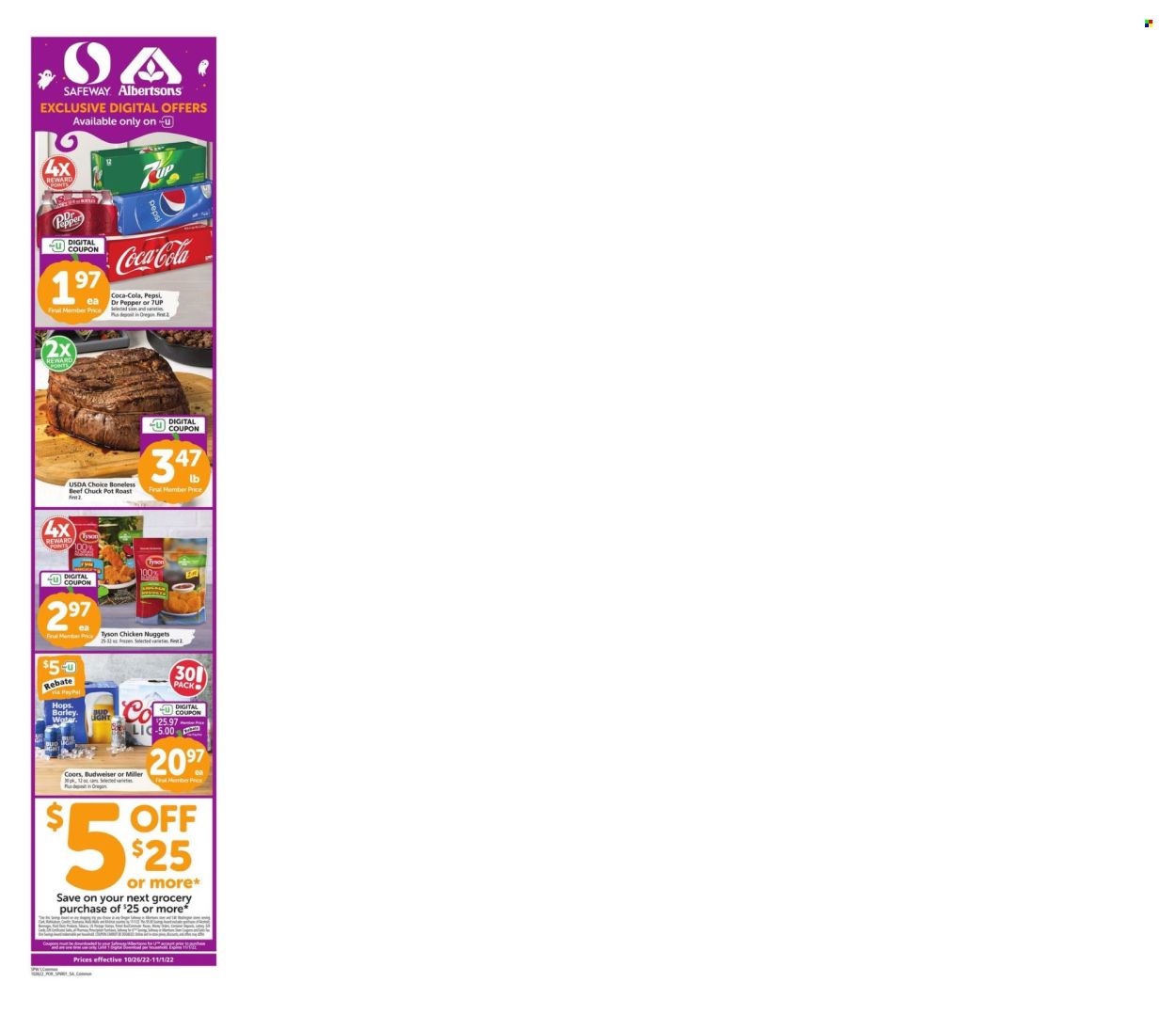 Albertsons (OR, WA) Weekly Ad Flyer Specials October 26 to November 1, 2022