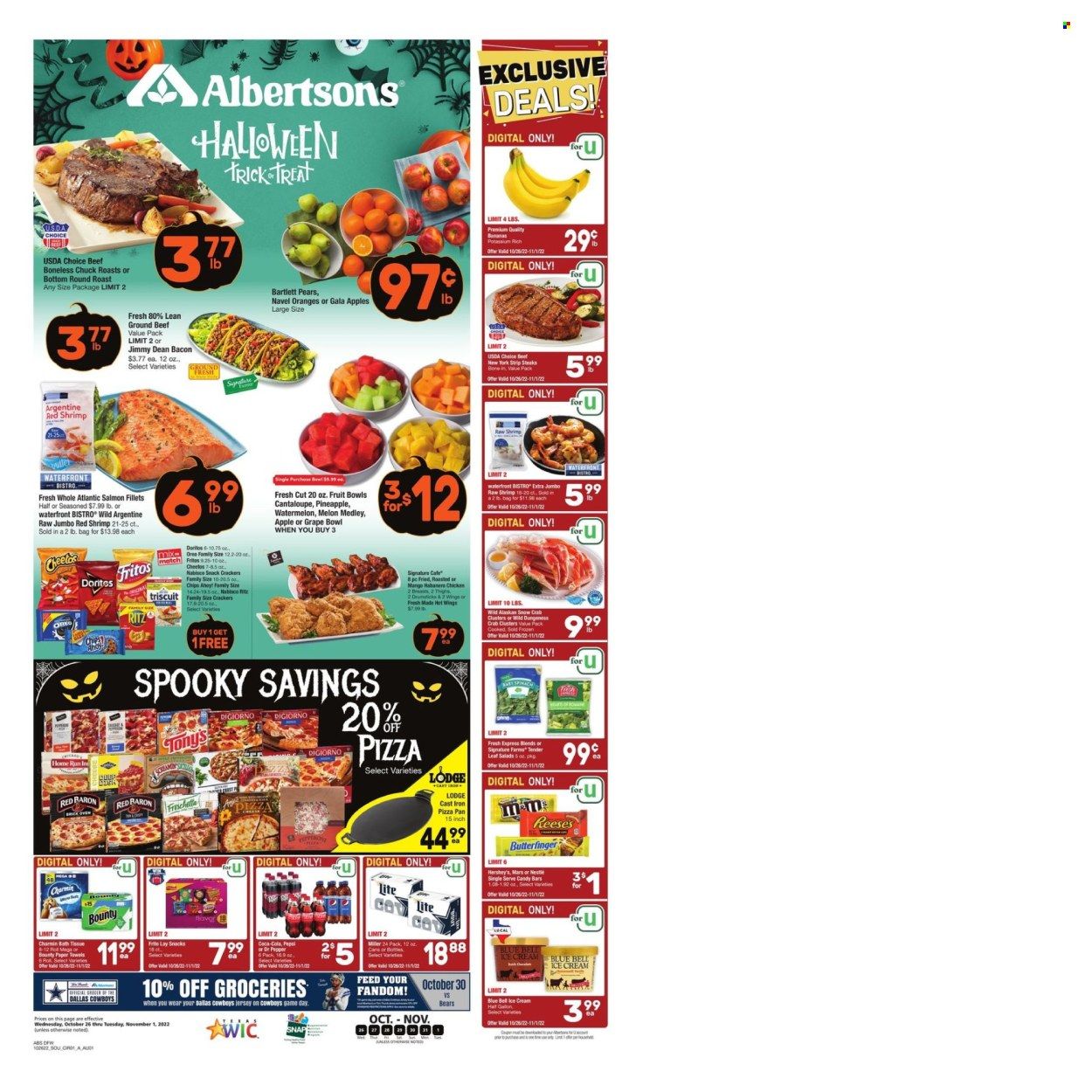 Albertsons (TX) Weekly Ad Flyer Specials October 26 to November 1, 2022