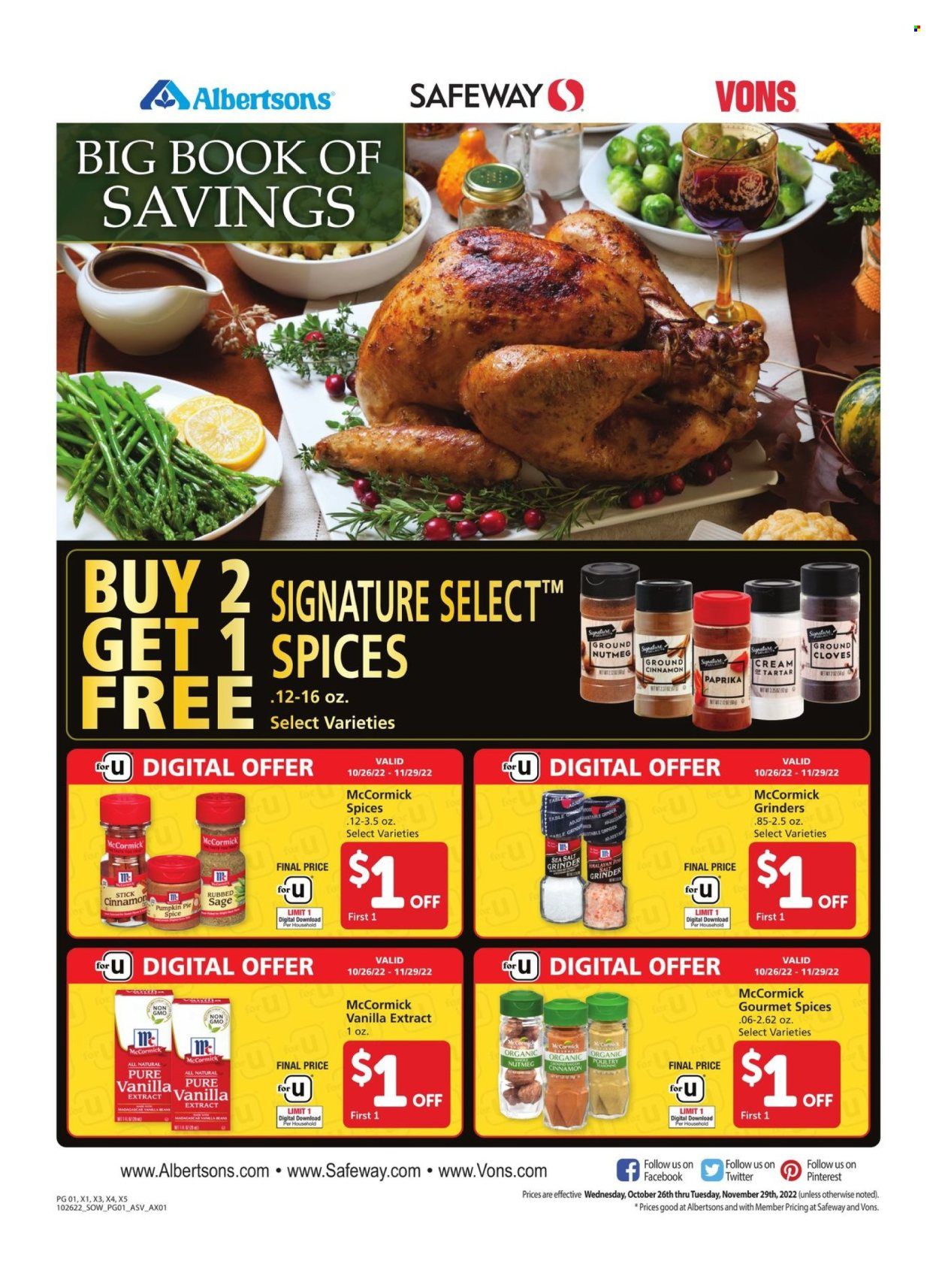 Albertsons (AZ, NM, NV, TX) Weekly Ad Flyer Specials October 26 to November 29, 2022