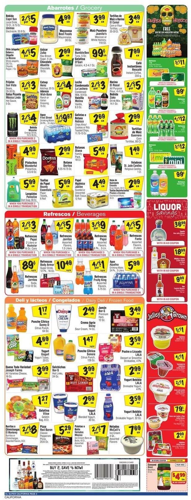 El Super (CA, NM, NV, TX) Weekly Ad Flyer Specials October 26 to November 1, 2022