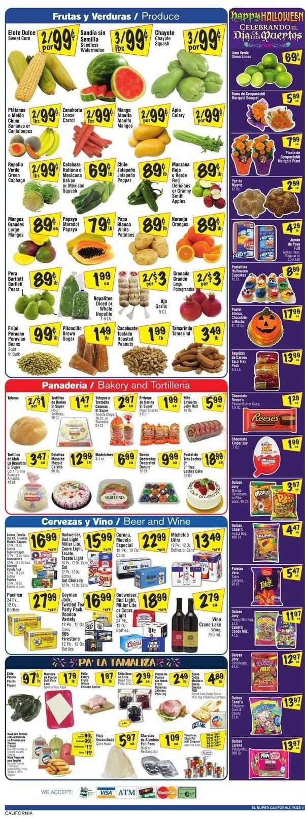 El Super (CA, NM, NV, TX) Weekly Ad Flyer Specials October 26 to November 1, 2022