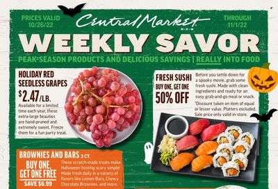 Central Market Weekly Ad Flyer Specials October 26 to November 1, 2022