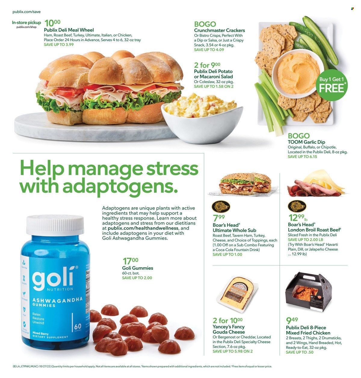 Publix (AL, FL, GA, NC, SC, TN) Weekly Ad Flyer Specials October 27 to November 2, 2022
