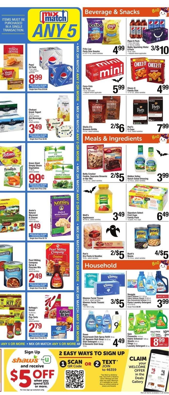 Shaw’s (MA, ME, NH, RI, VT) Weekly Ad Flyer Specials October 28 to November 3, 2022