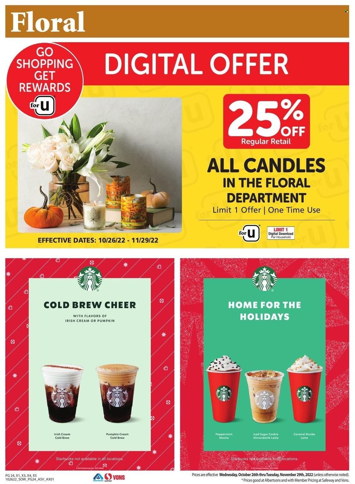 Safeway (AZ, CO, ID, MT, NE, NM) Weekly Ad Flyer Specials October 26 to November 29, 2022