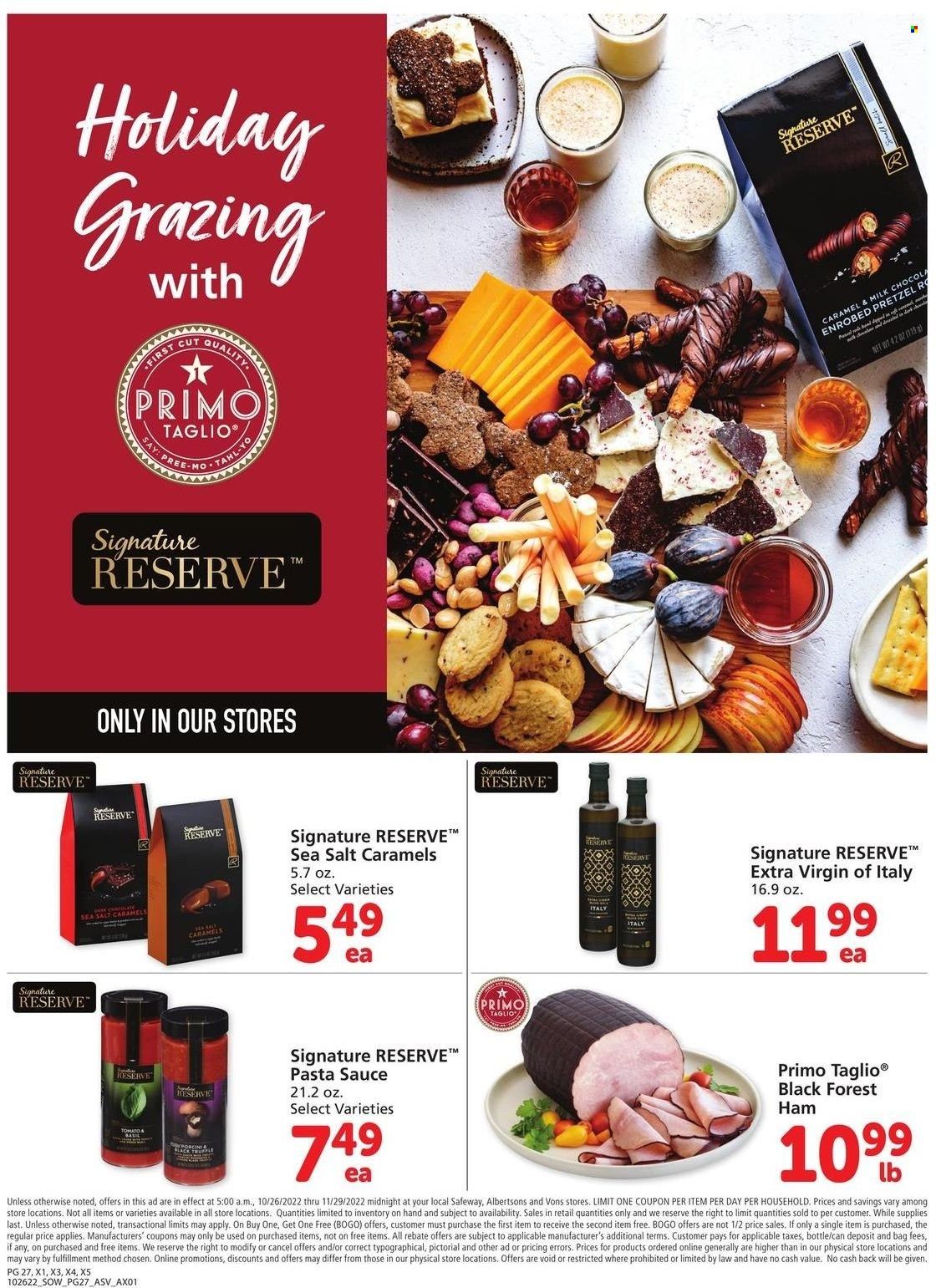 Safeway (AZ, CO, ID, MT, NE, NM) Weekly Ad Flyer Specials October 26 to November 29, 2022