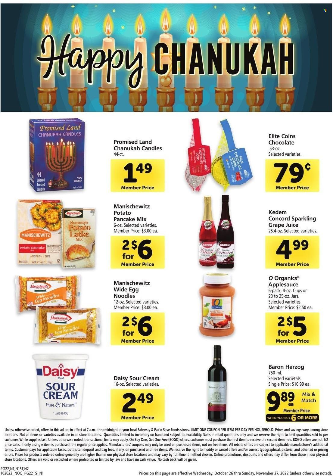 Safeway (CA, HI, OR, WA) Weekly Ad Flyer Specials October 26 to November 27, 2022