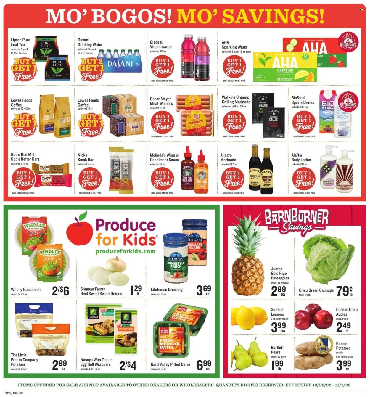 Lowes Foods (NC, SC) Weekly Ad Flyer Specials October 26 to November 1, 2022