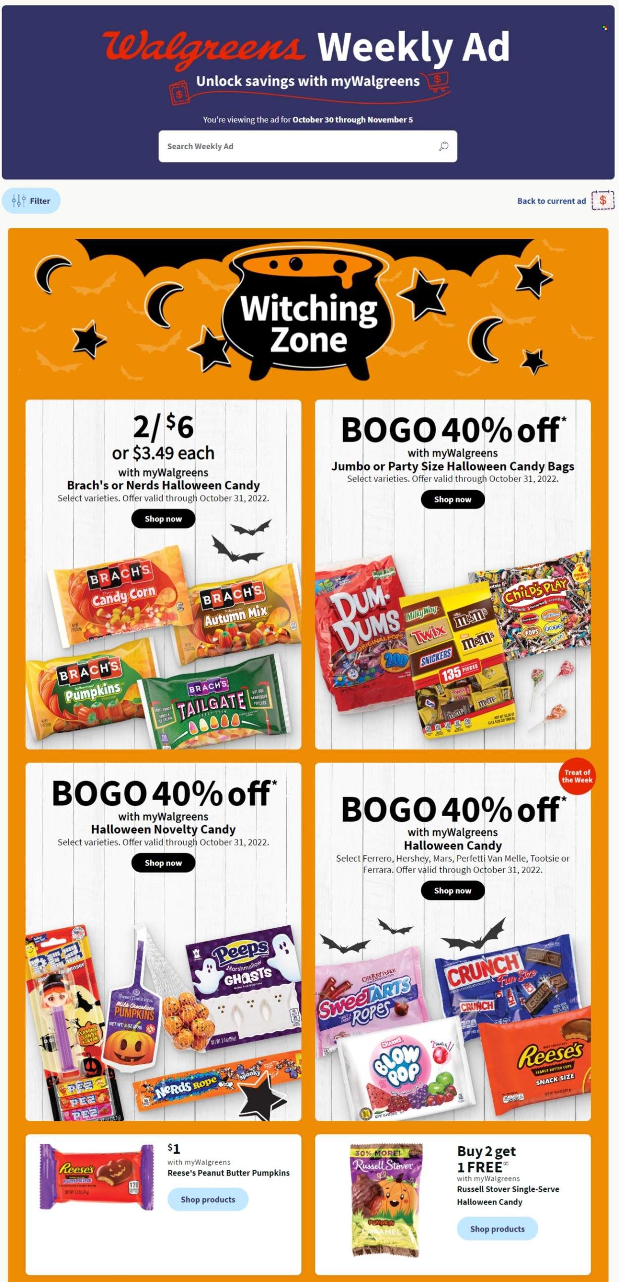 Walgreens Weekly Ad Flyer Specials October 30 to November 5, 2022