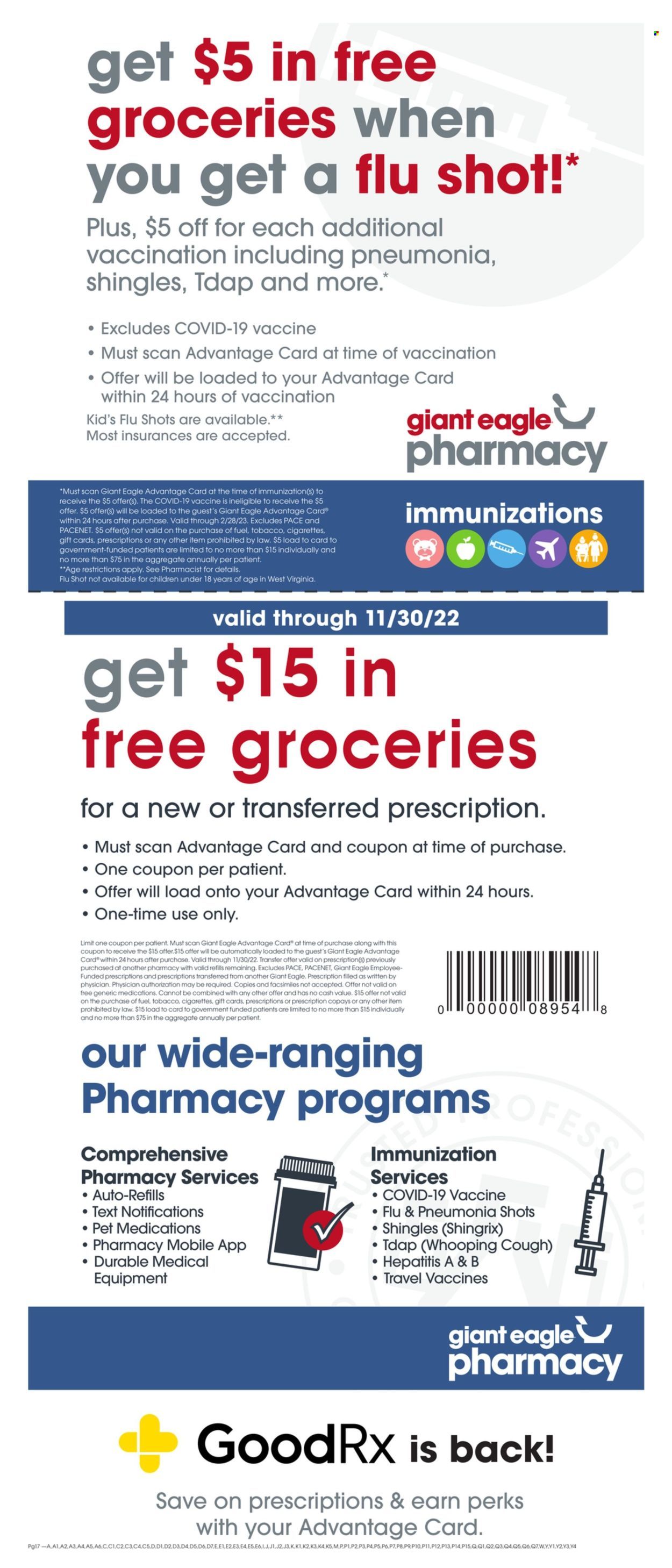 Giant Eagle (OH, PA) Weekly Ad Flyer Specials October 27 to November 2, 2022