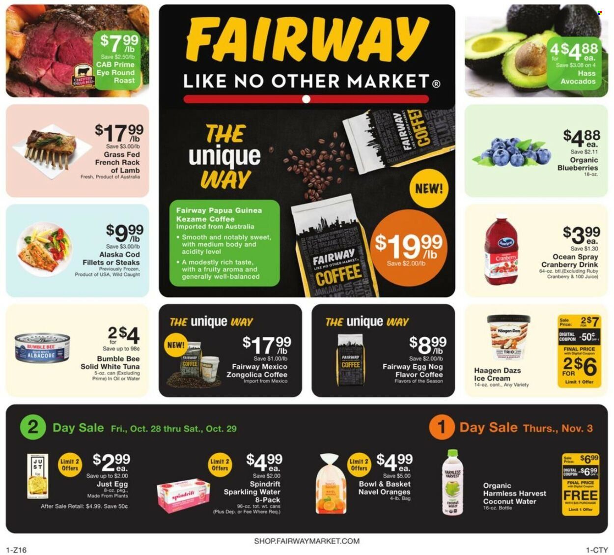 Fairway Market (CT, NJ, NY) Weekly Ad Flyer Specials October 28 to November 3, 2022