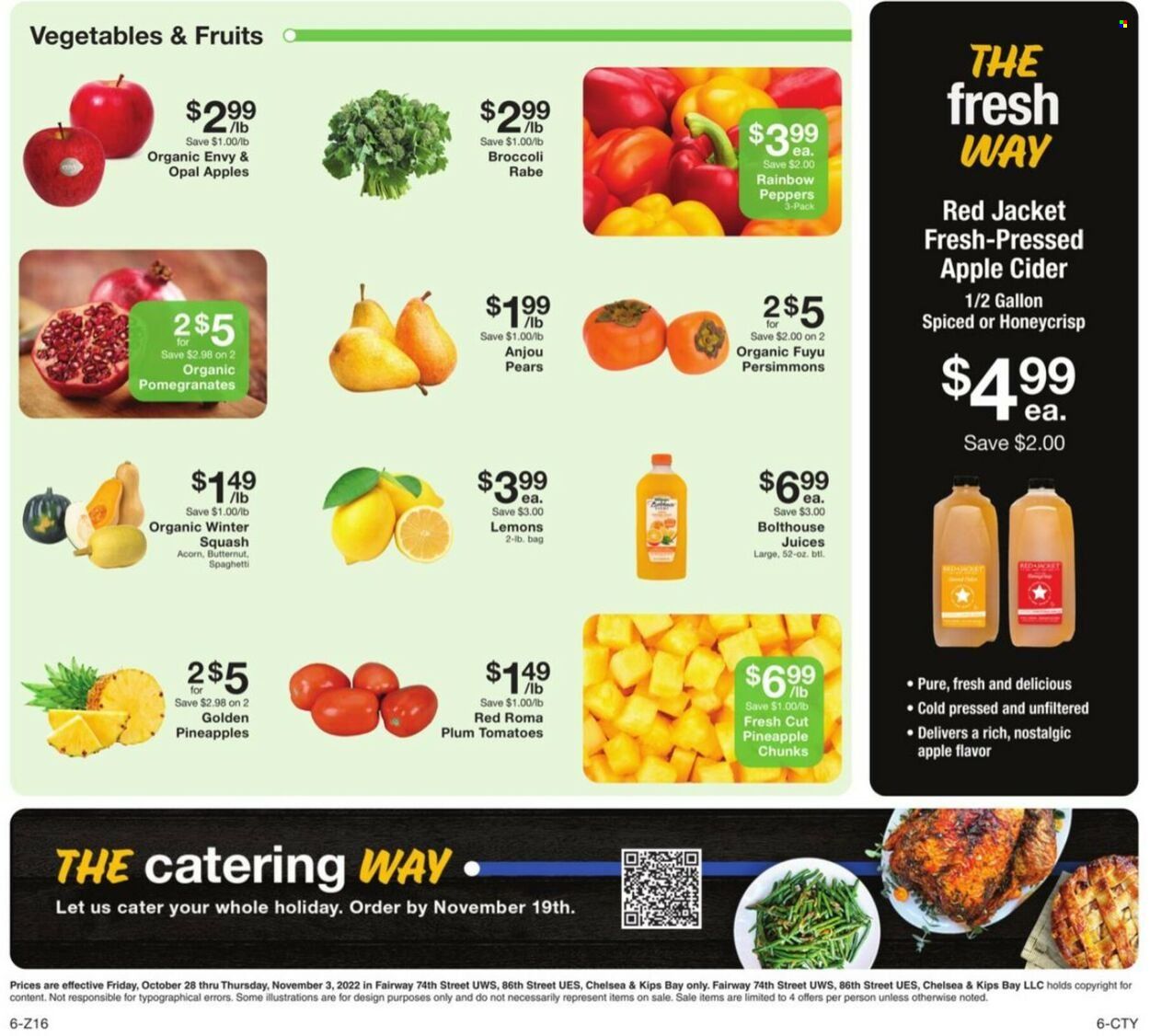 Fairway Market (CT, NJ, NY) Weekly Ad Flyer Specials October 28 to November 3, 2022