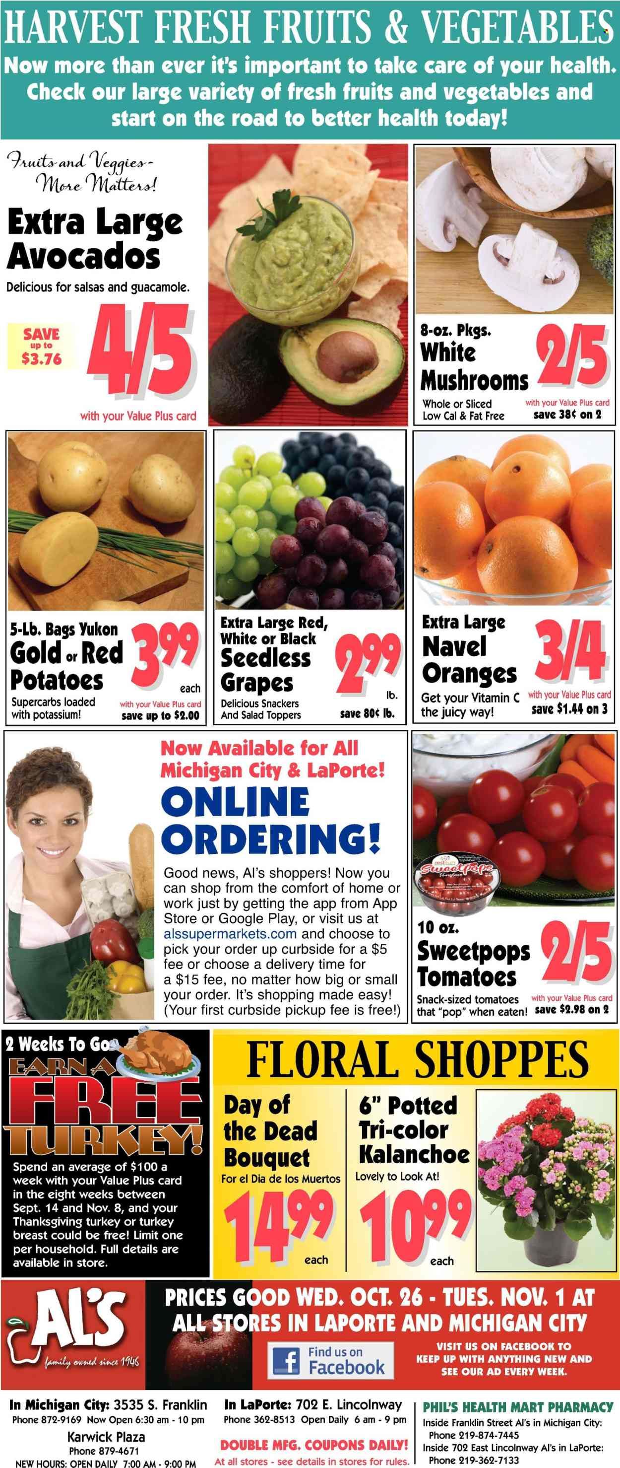 Al's Supermarket (IN) Weekly Ad Flyer Specials October 26 to November 1, 2022