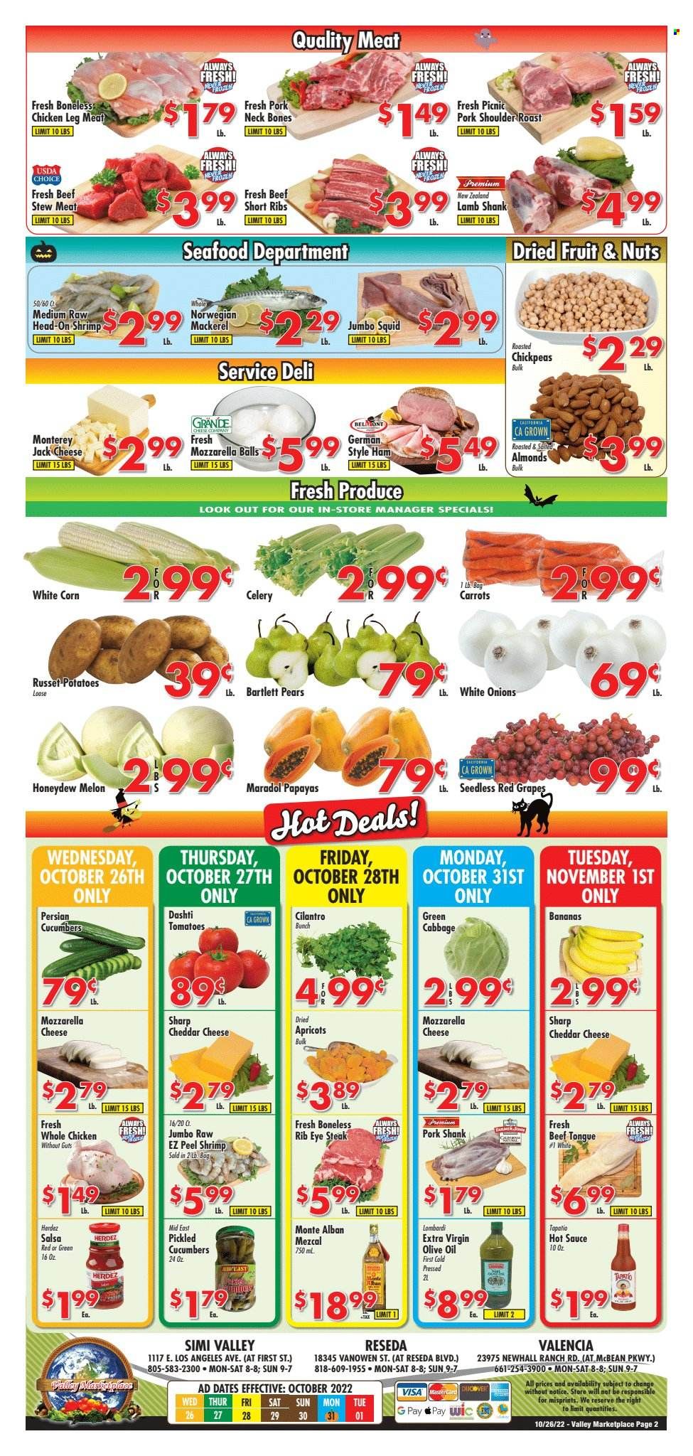 Valley Marketplace (CA) Weekly Ad Flyer Specials October 26 to November 1, 2022