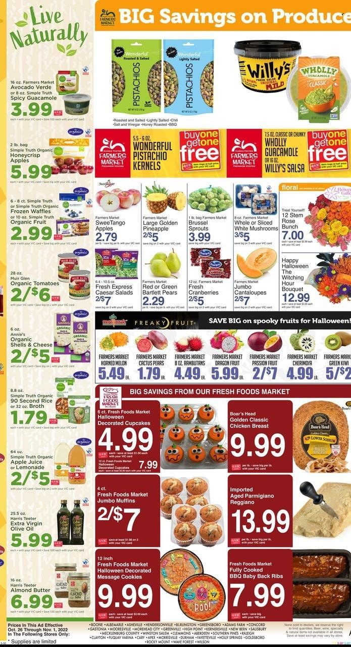 Harris Teeter Weekly Ad Flyer Specials October 26 to November 1, 2022