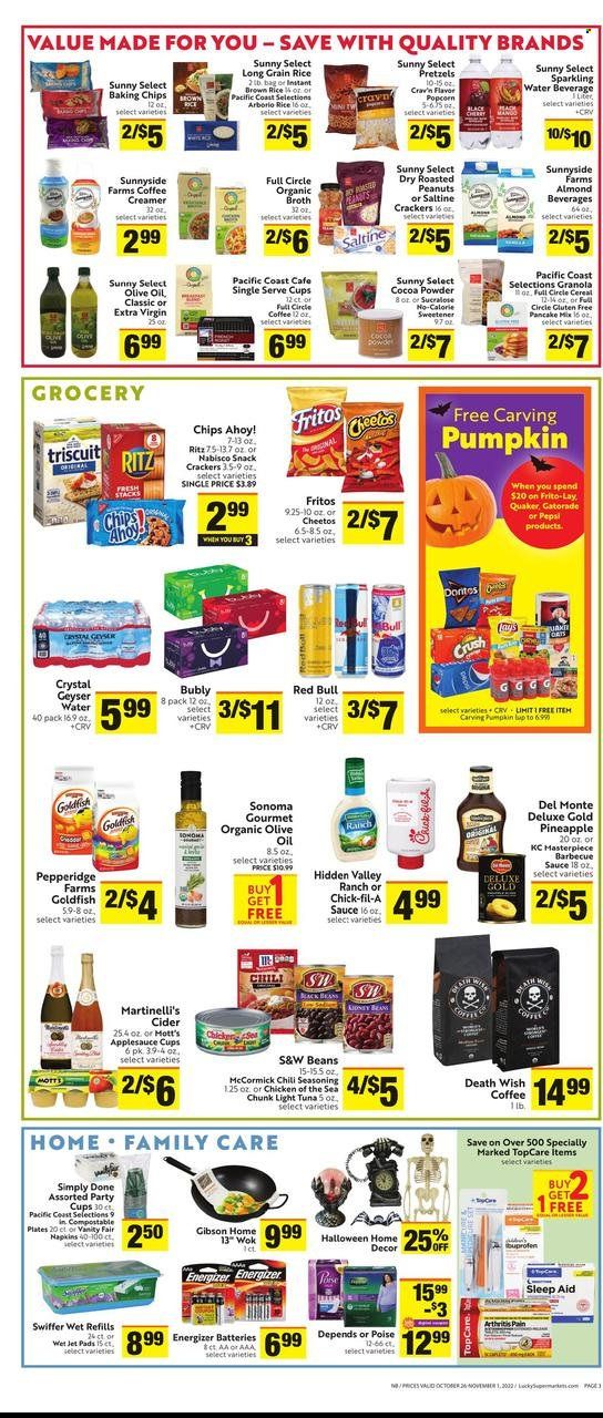 Lucky California Weekly Ad Flyer Specials October 26 to November 1, 2022