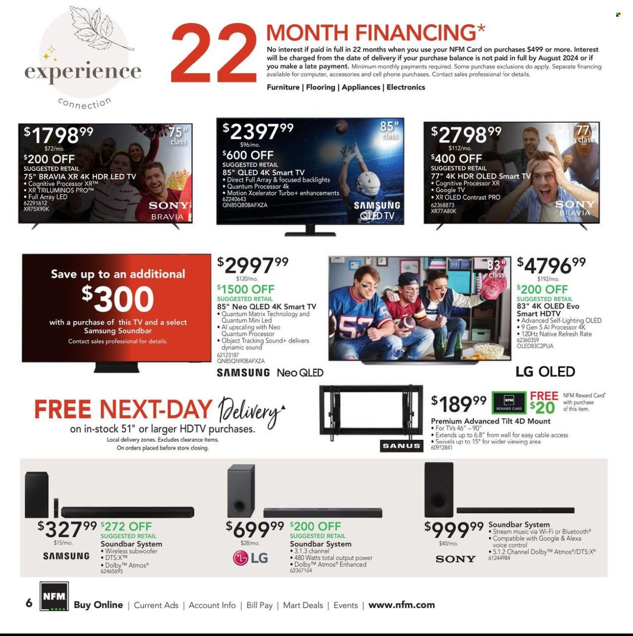 Nebraska Furniture Mart (IA, KS, NE, TX) Weekly Ad Flyer Specials October 23 to October 27, 2022