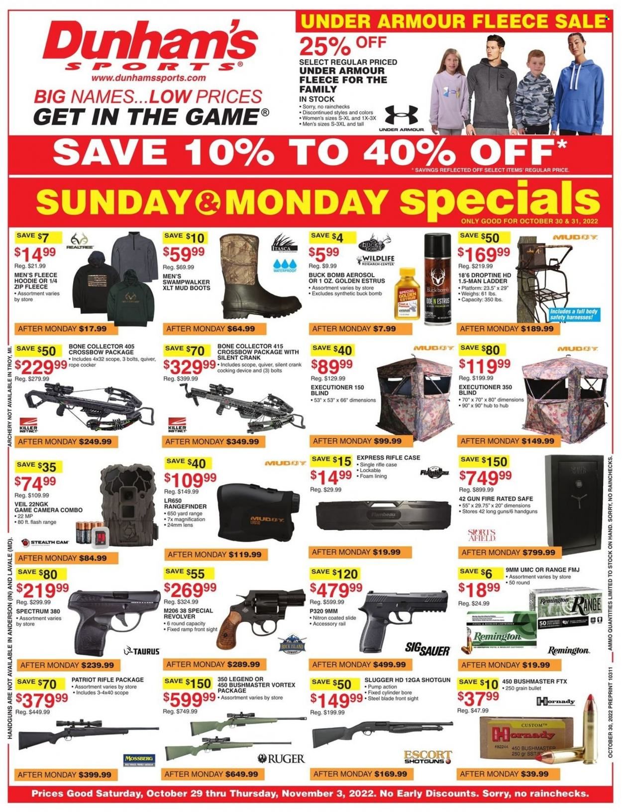 Dunham's Sports Weekly Ad Flyer Specials October 29 to November 3, 2022