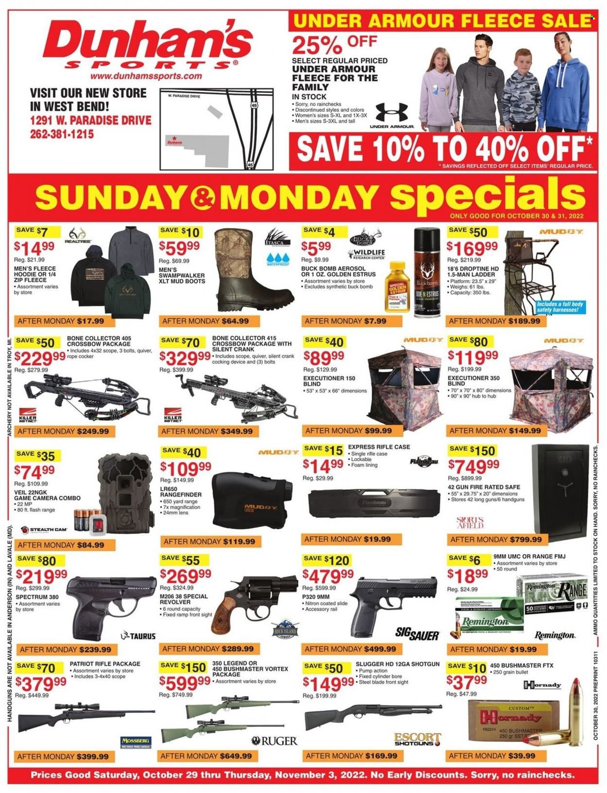 Dunham's Sports (WI) Weekly Ad Flyer Specials October 29 to November 3, 2022