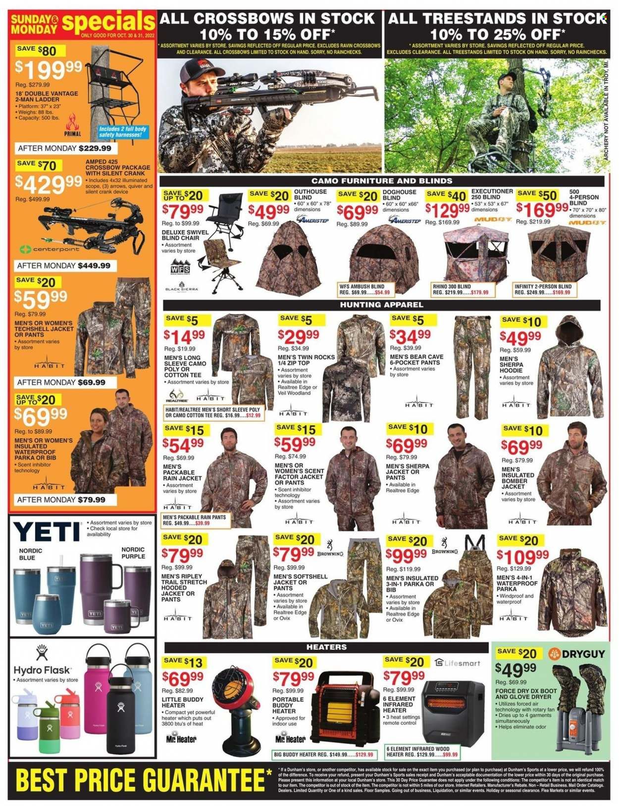 Dunham's Sports (WI) Weekly Ad Flyer Specials October 29 to November 3, 2022
