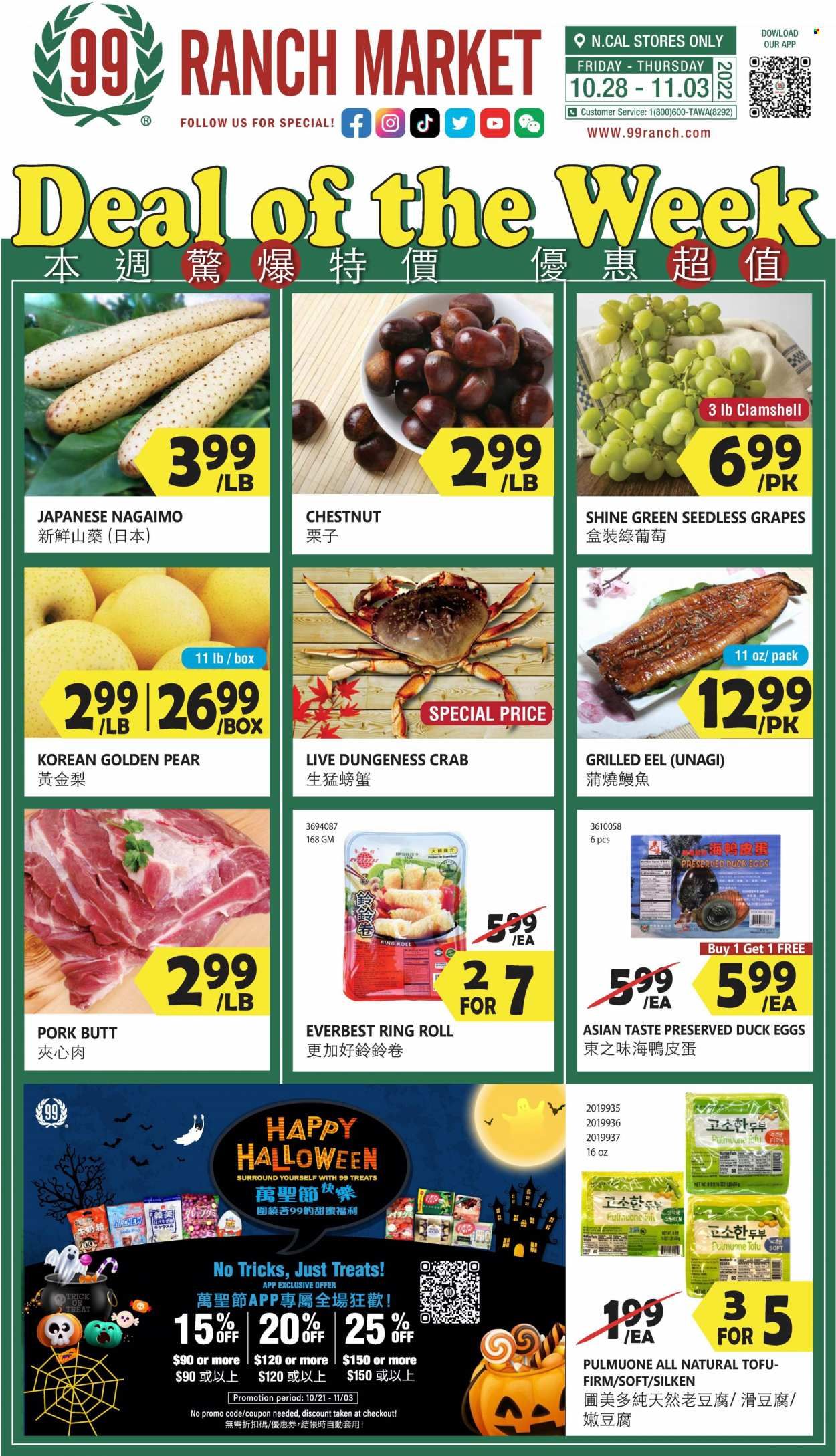 99 Ranch Market (92, CA) Weekly Ad Flyer Specials October 28 to November 3, 2022