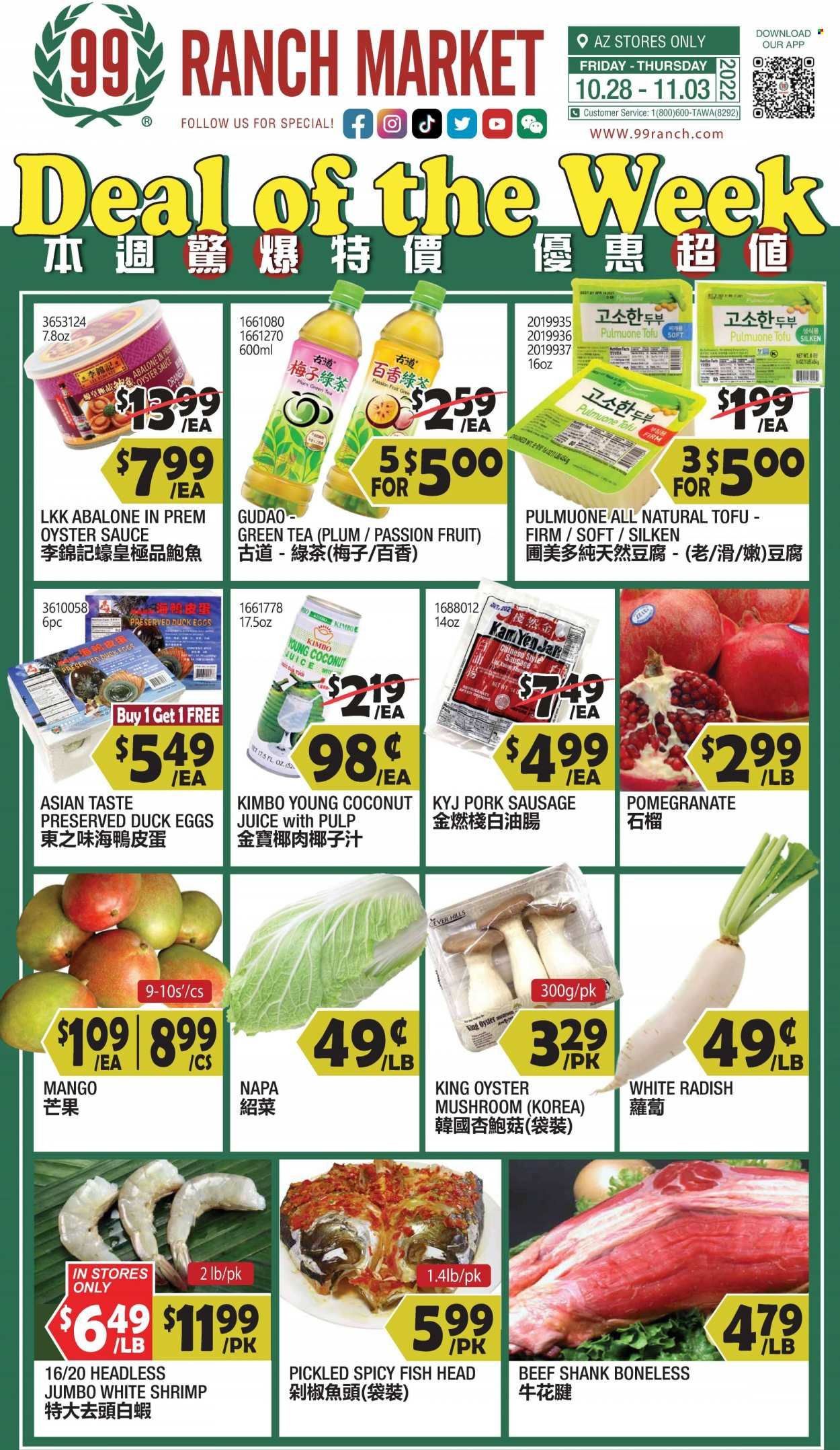99 Ranch Market (19) Weekly Ad Flyer Specials October 28 to November 3, 2022