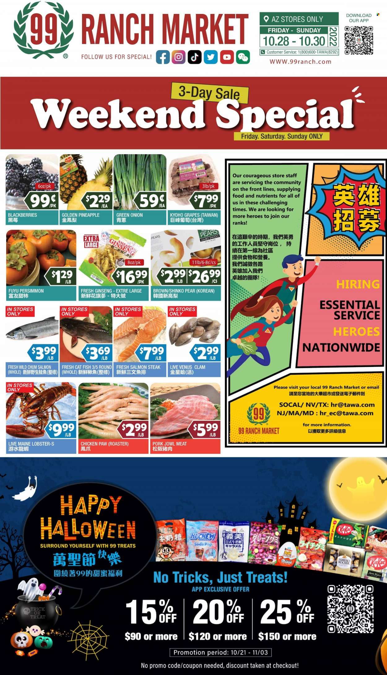 99 Ranch Market (19) Weekly Ad Flyer Specials October 28 to November 3, 2022