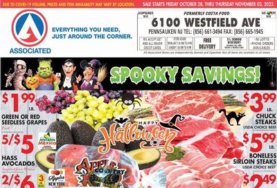Associated Supermarkets (NY) Weekly Ad Flyer Specials October 28 to November 3, 2022