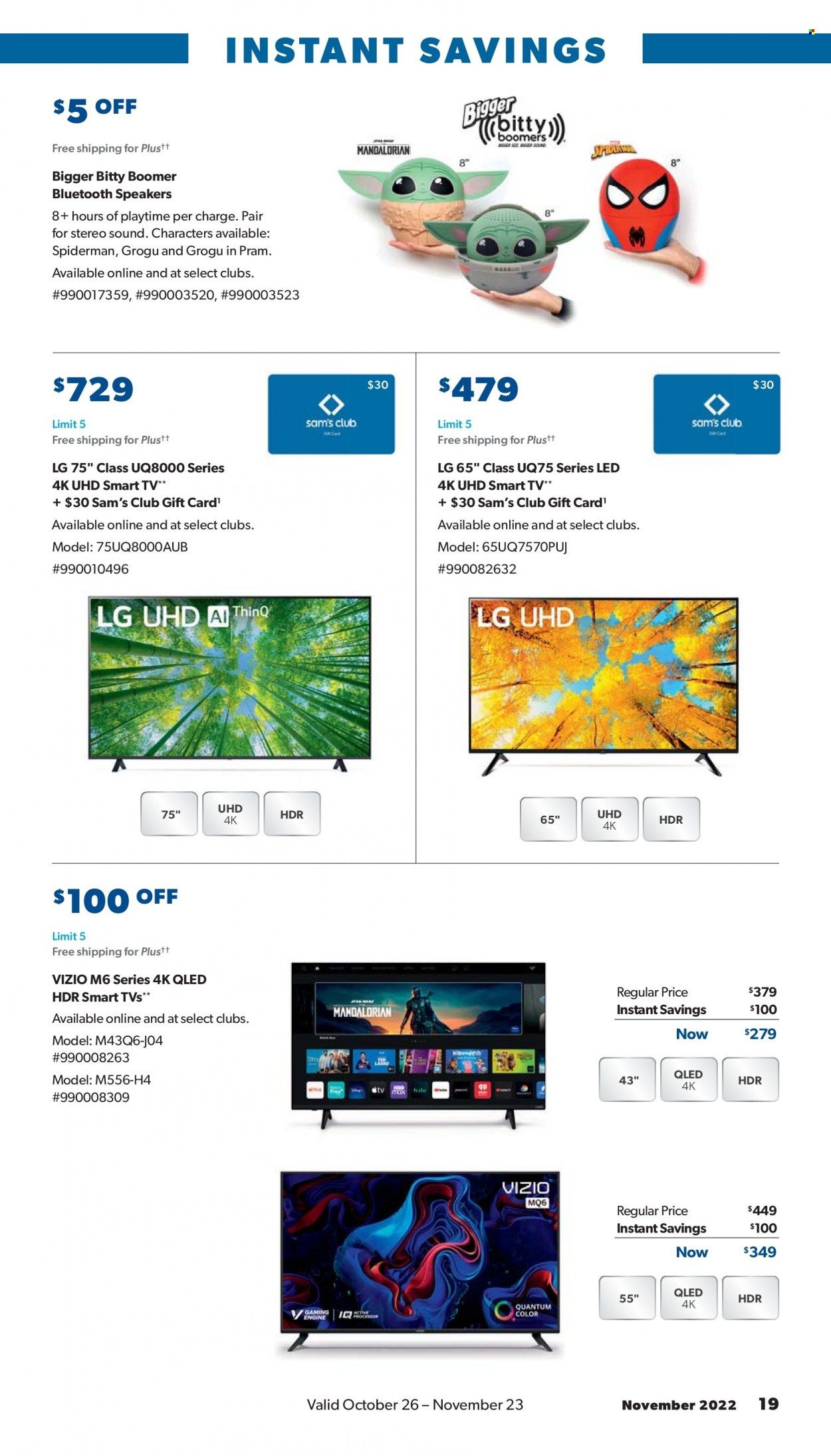 Sam's Club Weekly Ad Flyer Specials October 26 to November 23, 2022