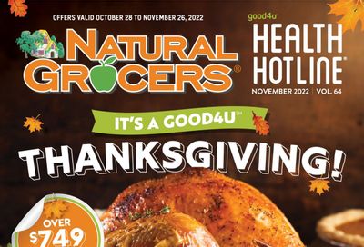 Natural Grocers Weekly Ad Flyer Specials October 28 to November 26, 2022