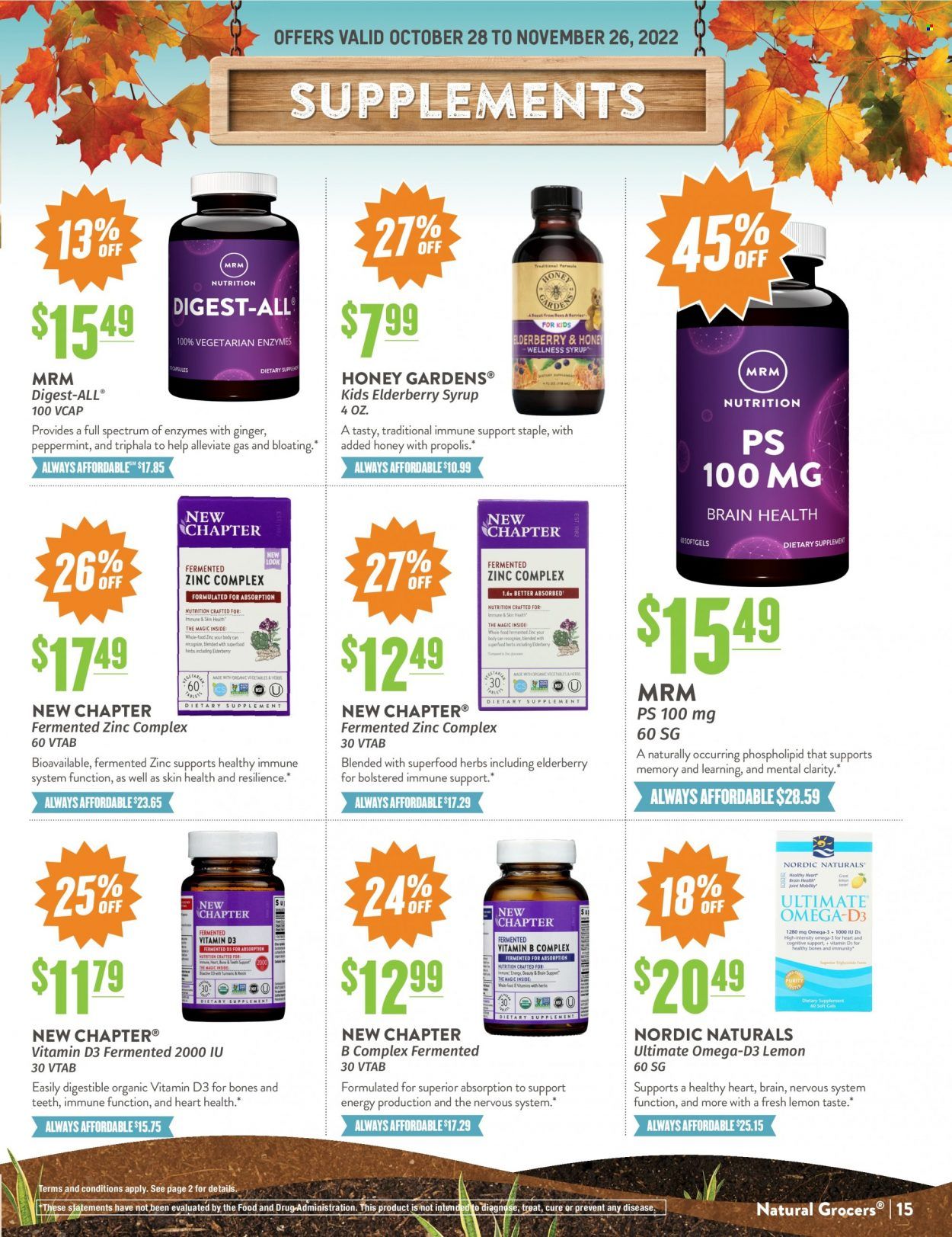 Natural Grocers Weekly Ad Flyer Specials October 28 to November 26, 2022