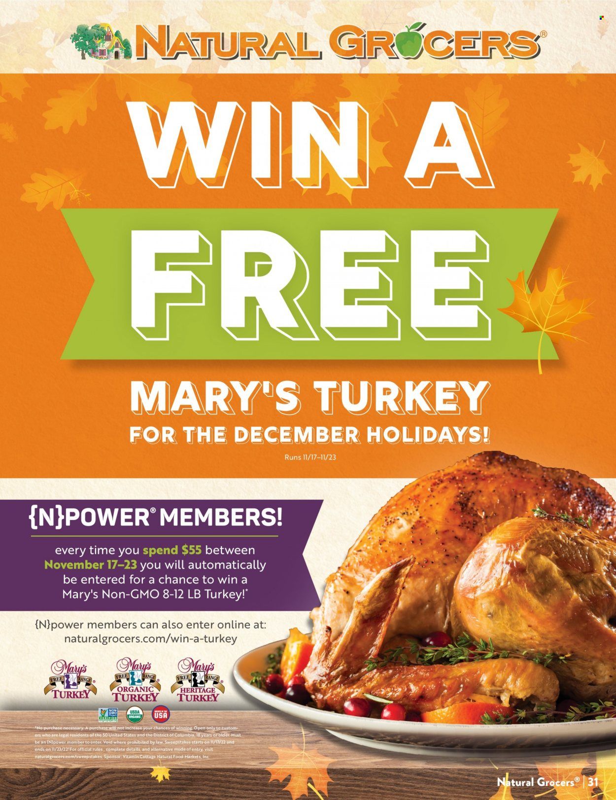 Natural Grocers Weekly Ad Flyer Specials October 28 to November 26, 2022