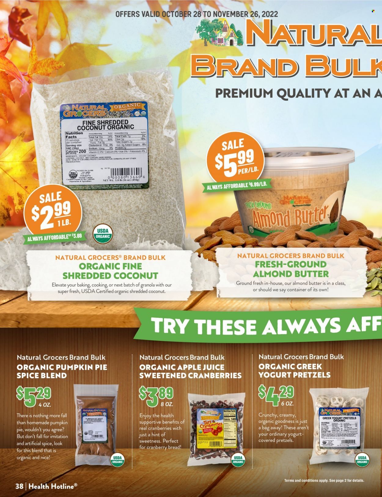 Natural Grocers Weekly Ad Flyer Specials October 28 to November 26, 2022