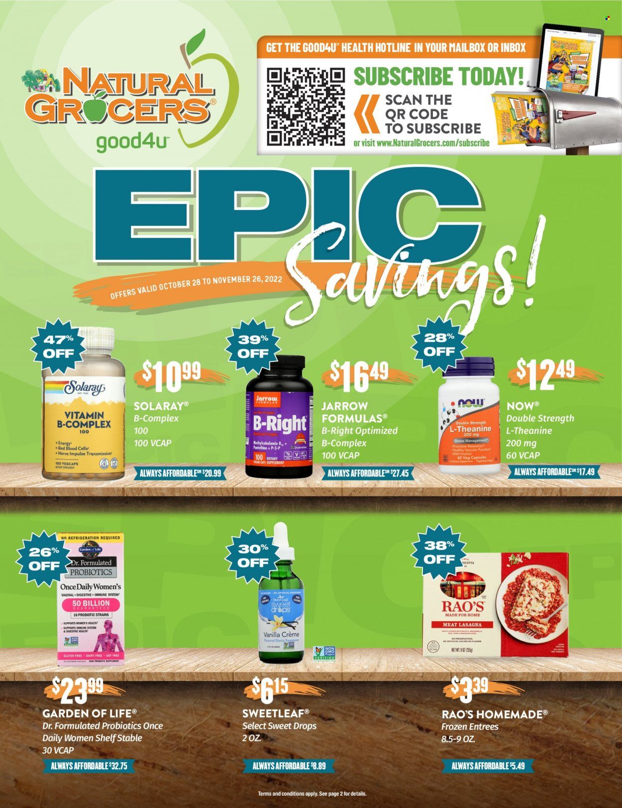 Natural Grocers Weekly Ad Flyer Specials October 28 to November 26, 2022