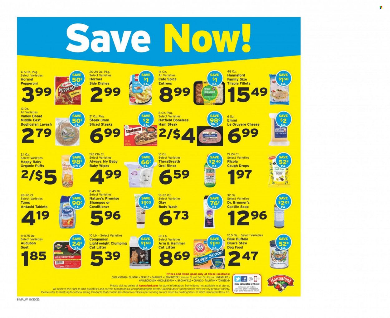 Hannaford (MA) Weekly Ad Flyer Specials October 30 to November 5, 2022