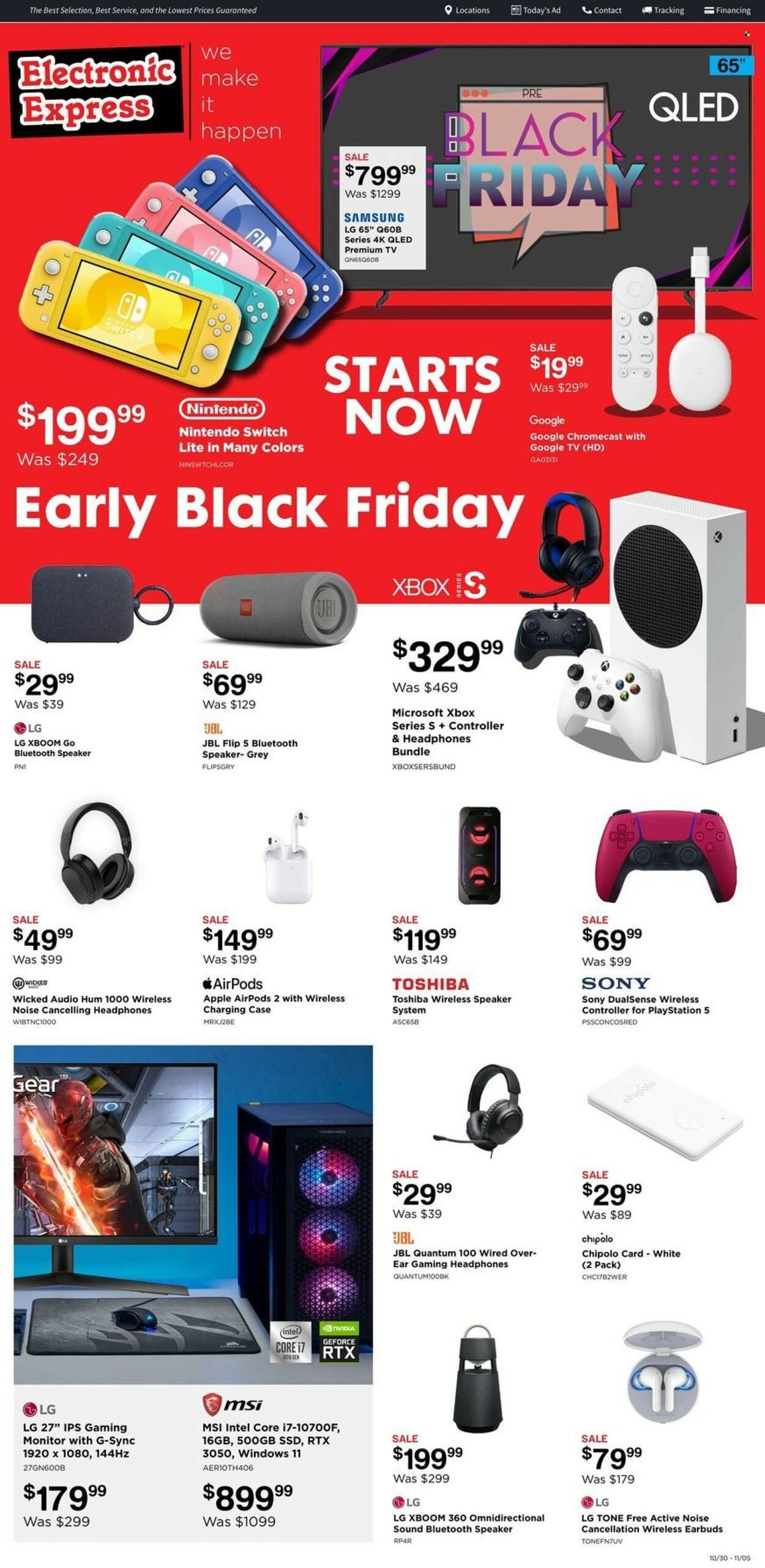 Electronic Express (AL, TN) Weekly Ad Flyer Specials October 30 to November 5, 2022