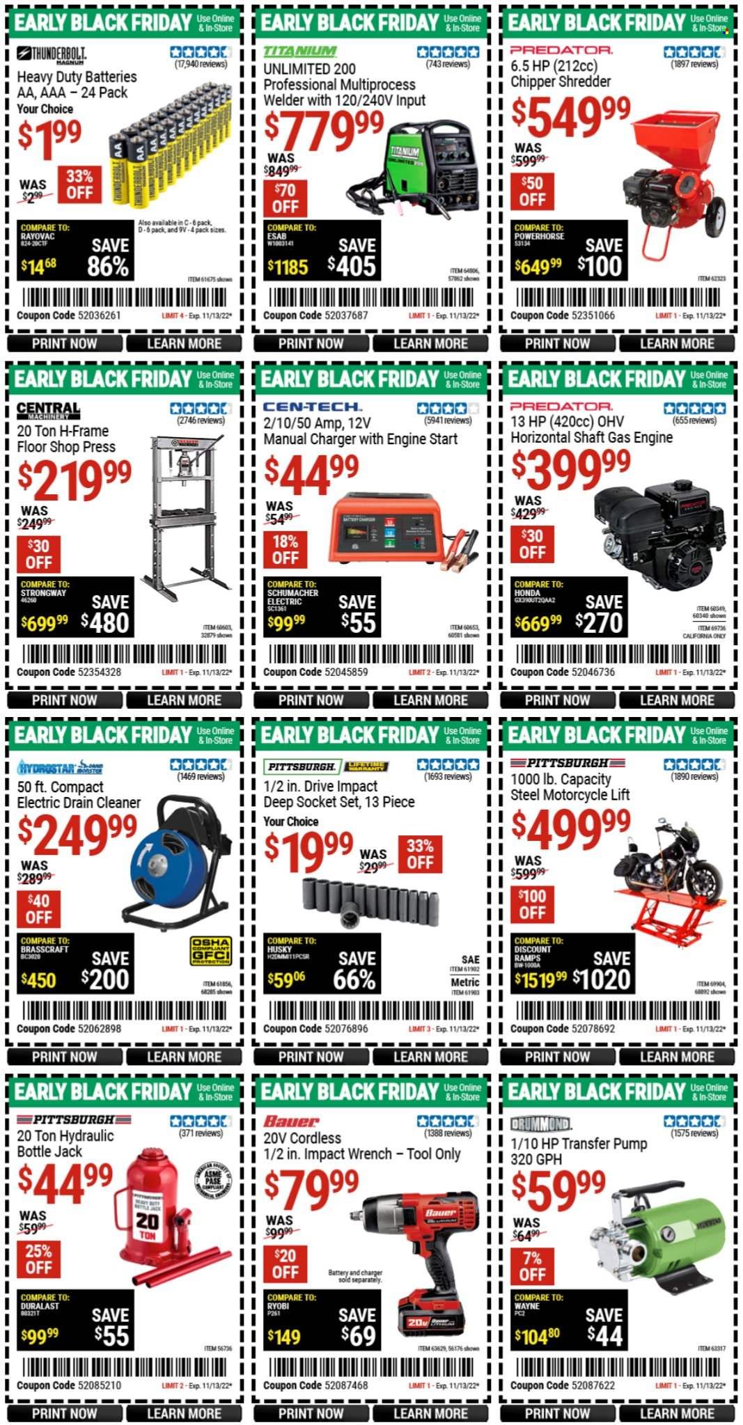 Harbor Freight Weekly Ad Flyer Specials October 31 to November 13, 2022