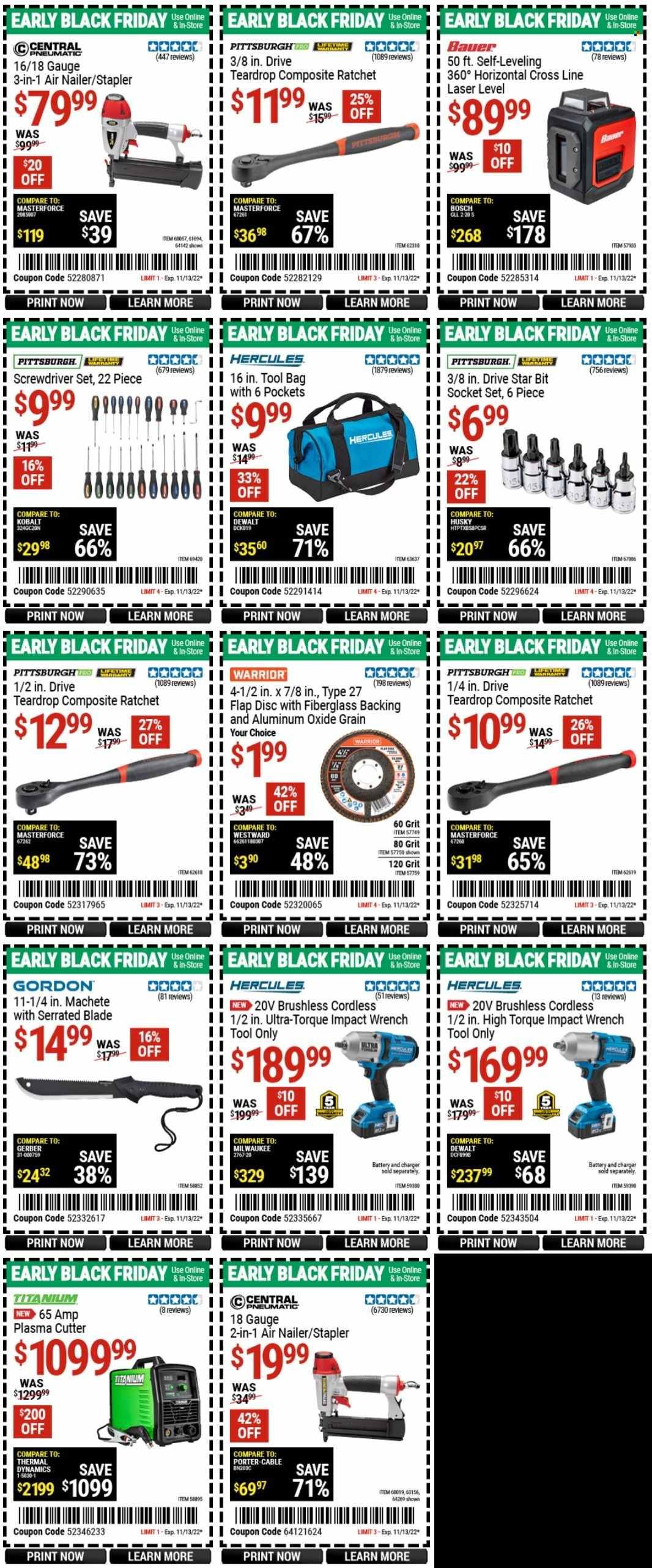 Harbor Freight Weekly Ad Flyer Specials October 31 to November 13, 2022