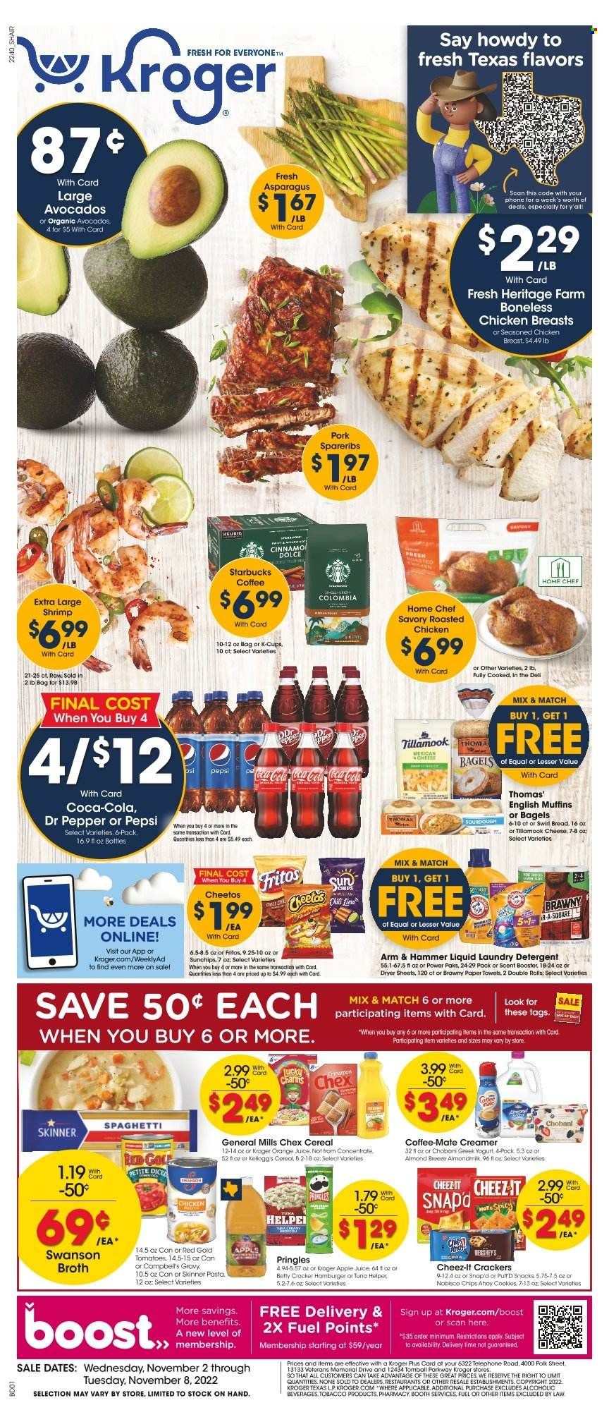 Kroger (GA, IL, LA, MI, OK, SC, TN, TX, VA) Weekly Ad Flyer Specials November 2 to November 8, 2022