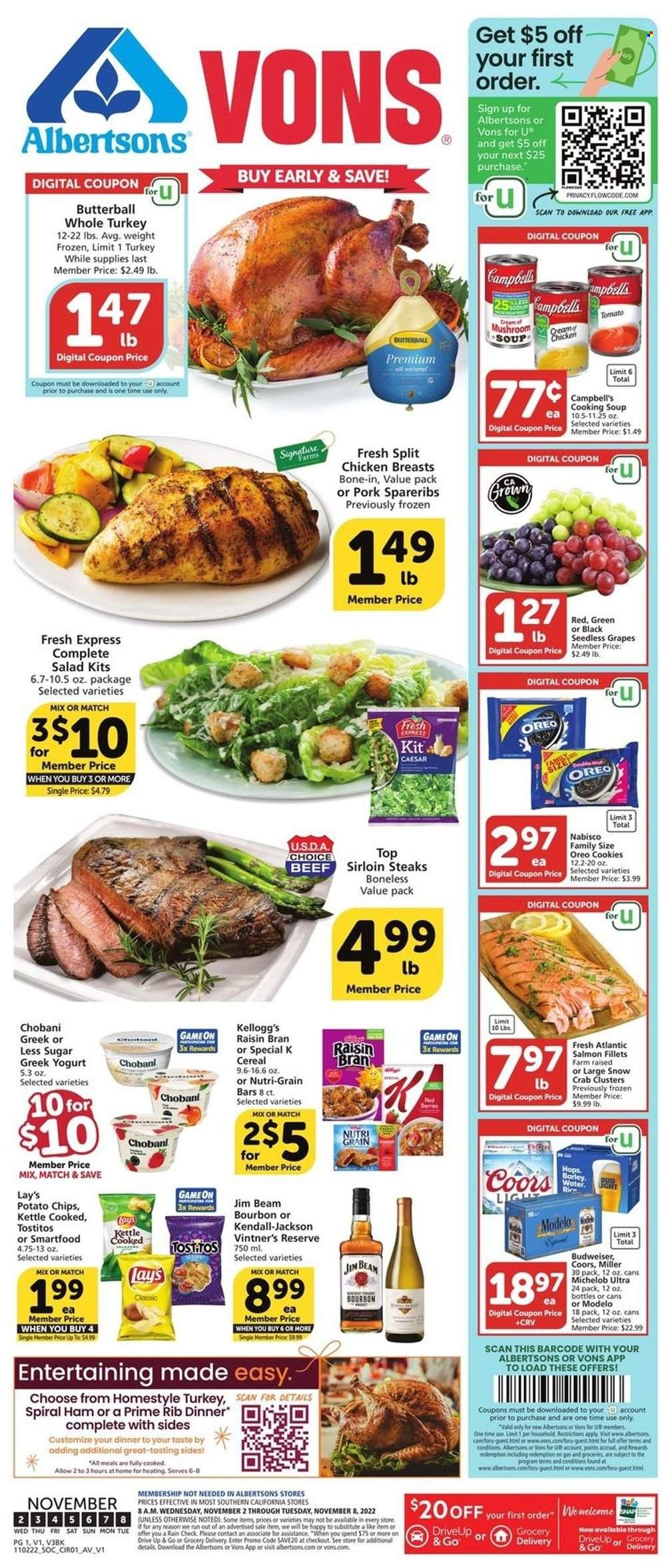 Albertsons (CA) Weekly Ad Flyer Specials November 2 to November 8, 2022