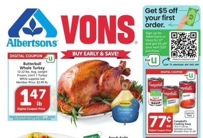 Albertsons (CA) Weekly Ad Flyer Specials November 2 to November 8, 2022