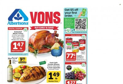 Albertsons (CA) Weekly Ad Flyer Specials November 2 to November 8, 2022